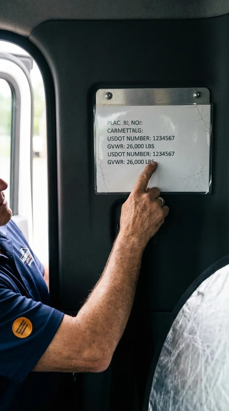 USDOT licensing placard verification in Green Cove Springs